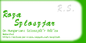 roza szloszjar business card